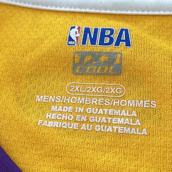 Lebron James #23 Los Angeles Lakers Jersey by NBA TX3 Cool Size 2XL w/ FLAWS - Picture 11 of 15